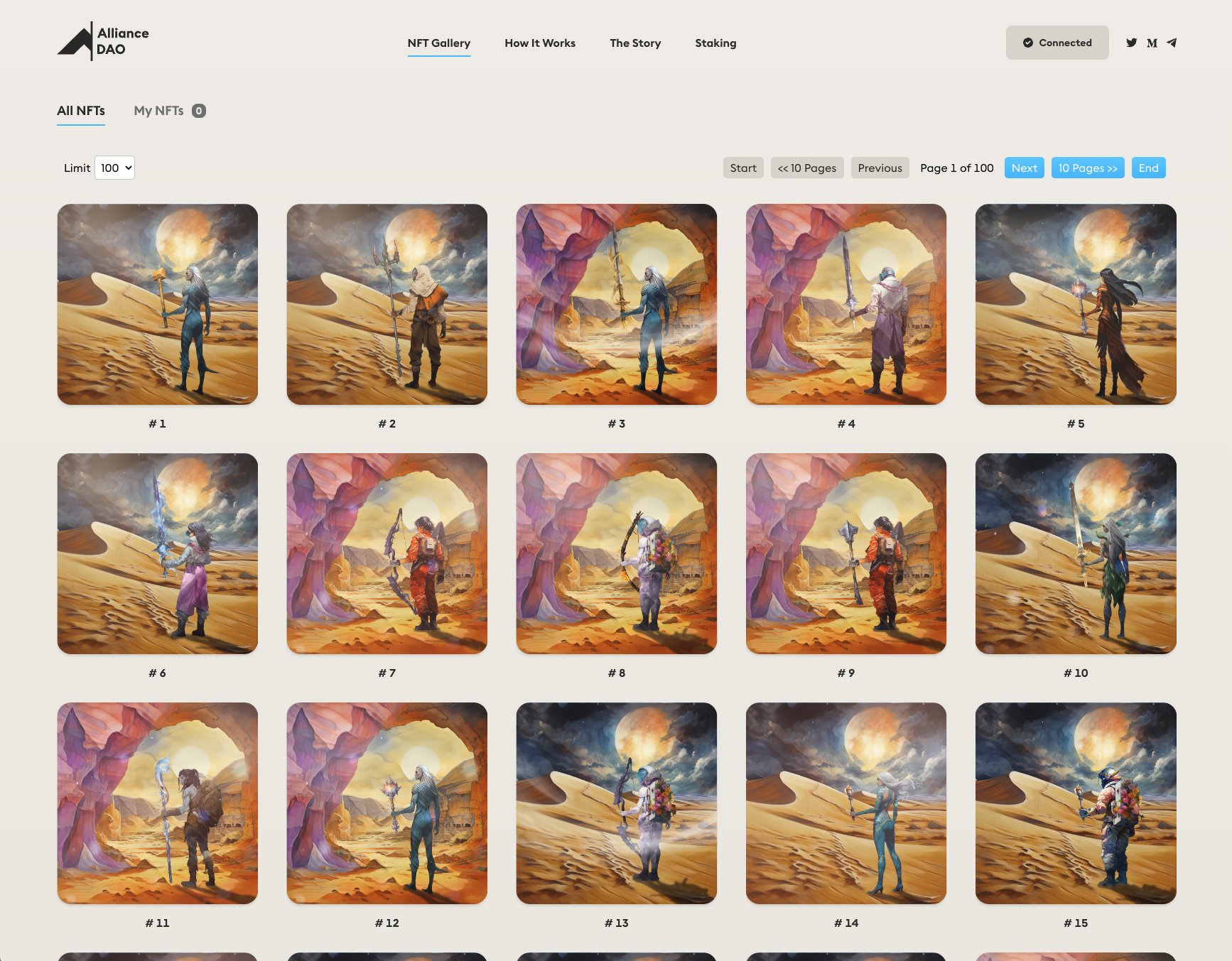 Station landing page example