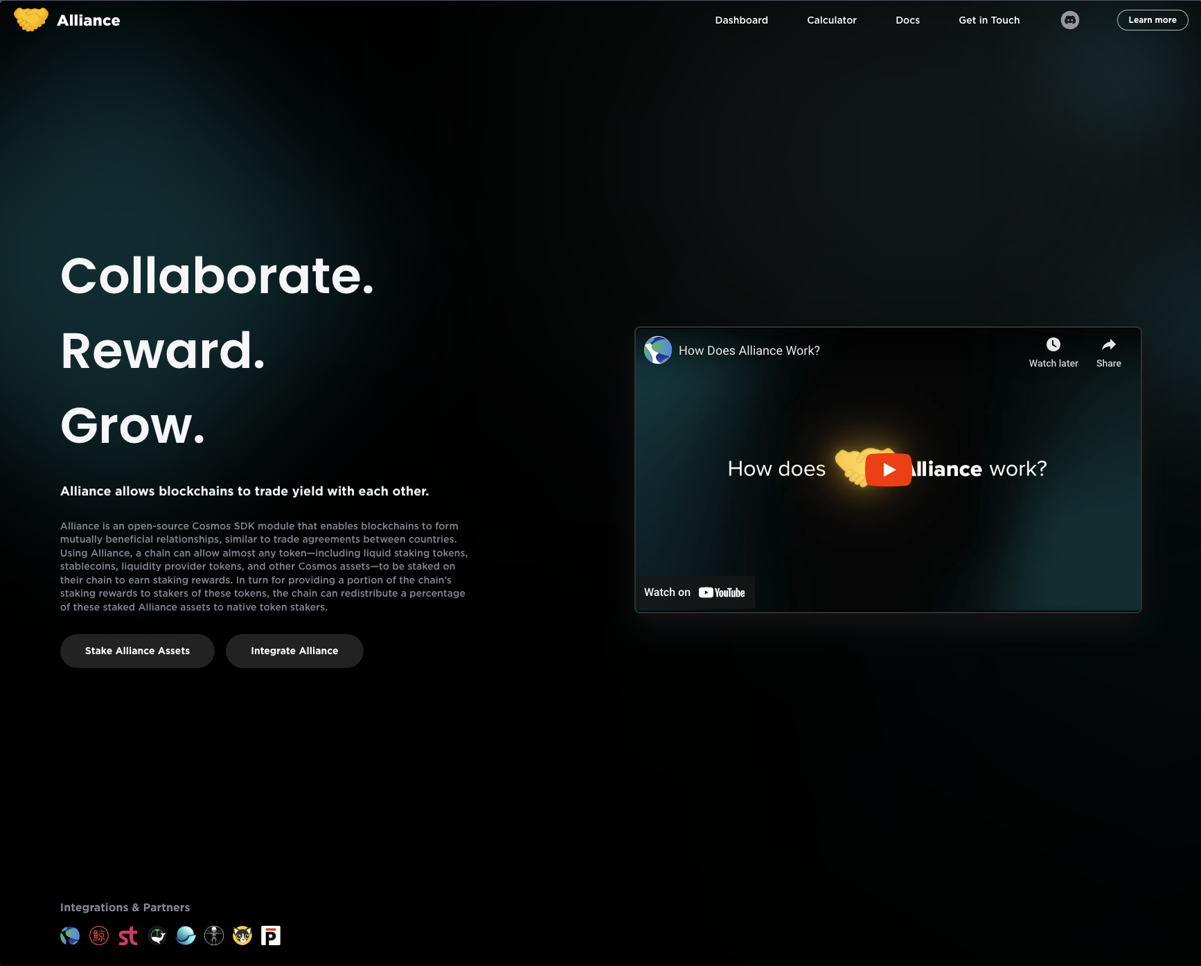 Alliance landing page example